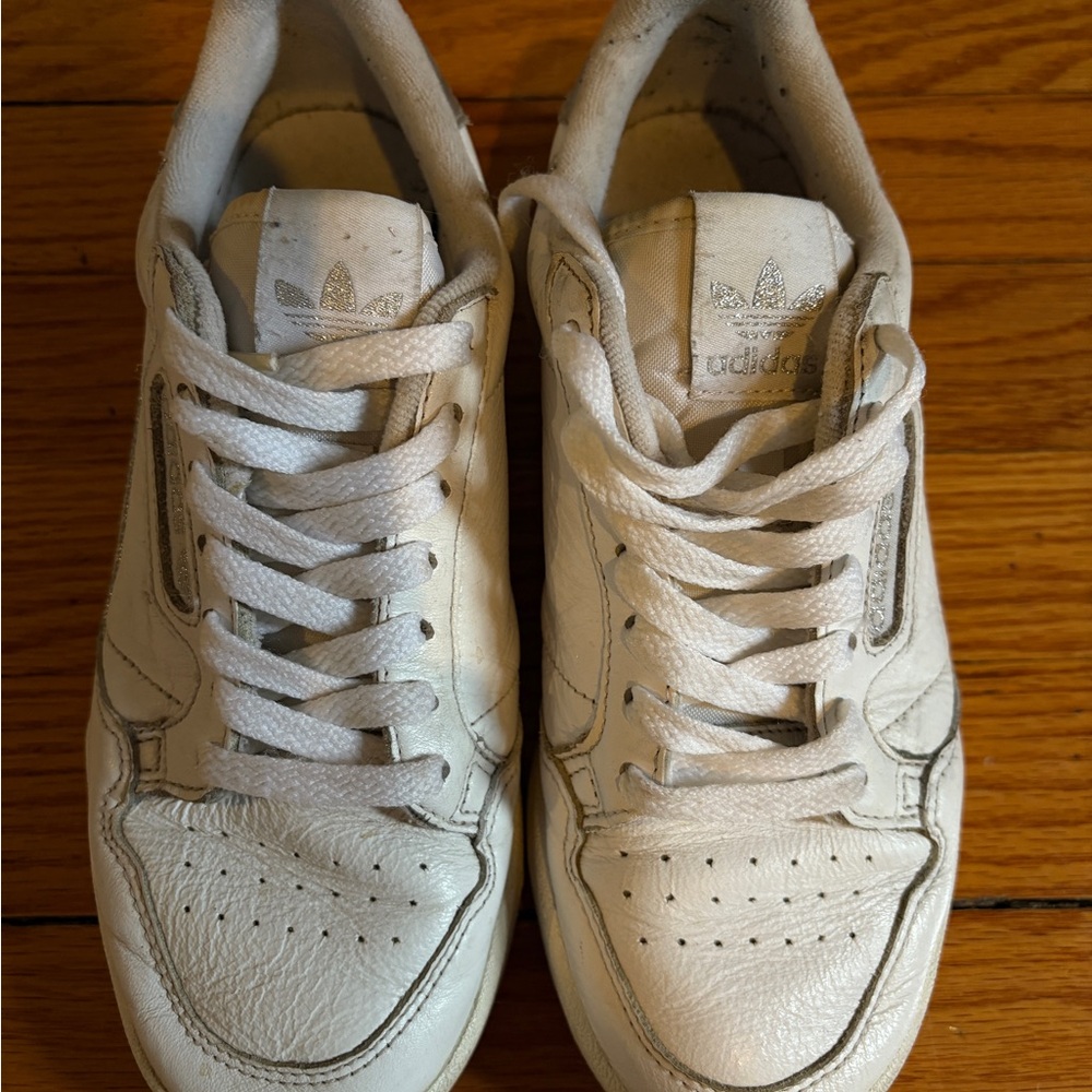 Adidas Kids' White and Silver Sneakers - Picture 3 of 4